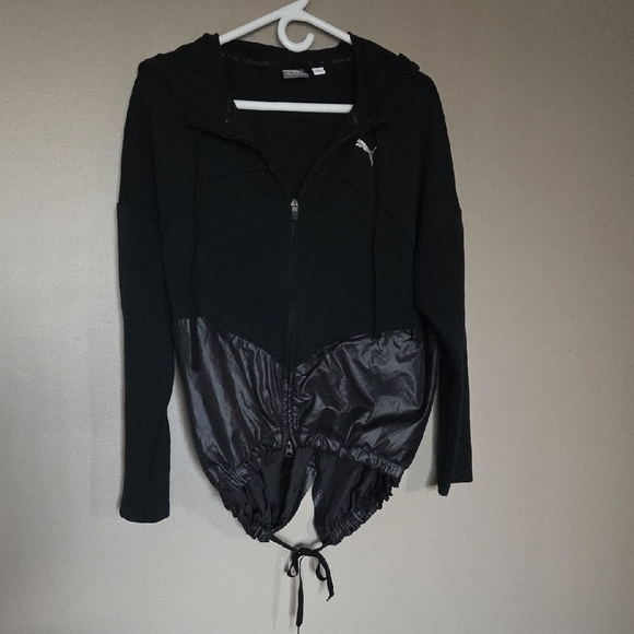 Puma Women's Black Transition FZ Hoodie Size M - Picture 3 of 5
